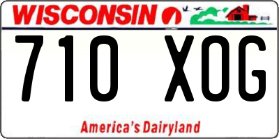 WI license plate 710XOG