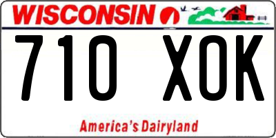 WI license plate 710XOK