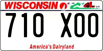 WI license plate 710XOO