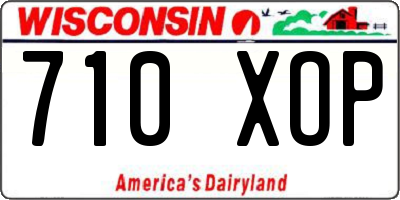 WI license plate 710XOP