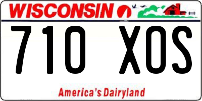 WI license plate 710XOS