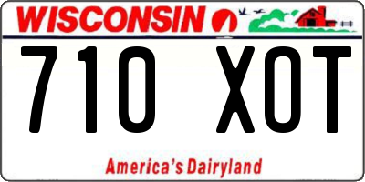 WI license plate 710XOT