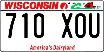 WI license plate 710XOU