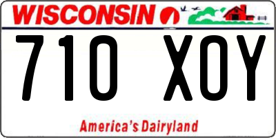 WI license plate 710XOY
