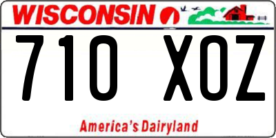 WI license plate 710XOZ