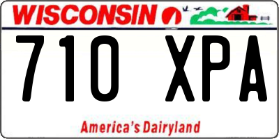 WI license plate 710XPA