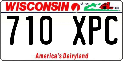 WI license plate 710XPC