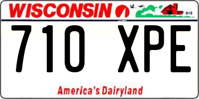 WI license plate 710XPE