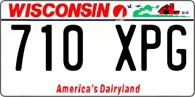 WI license plate 710XPG
