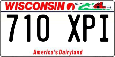 WI license plate 710XPI