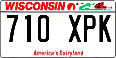 WI license plate 710XPK