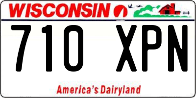 WI license plate 710XPN