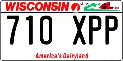 WI license plate 710XPP