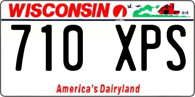 WI license plate 710XPS