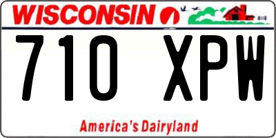 WI license plate 710XPW