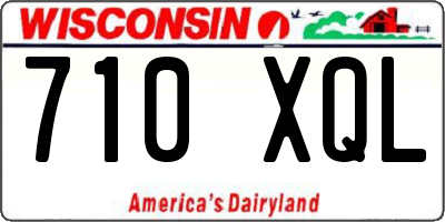 WI license plate 710XQL
