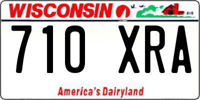 WI license plate 710XRA