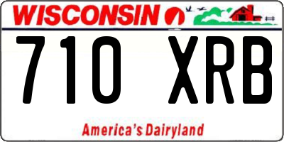 WI license plate 710XRB
