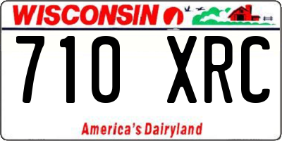 WI license plate 710XRC