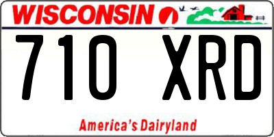 WI license plate 710XRD