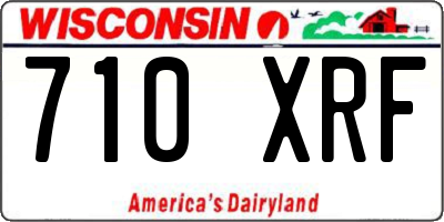 WI license plate 710XRF