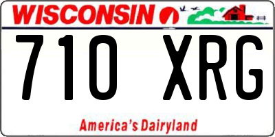 WI license plate 710XRG