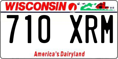 WI license plate 710XRM