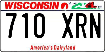 WI license plate 710XRN