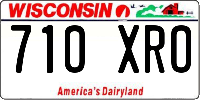 WI license plate 710XRO