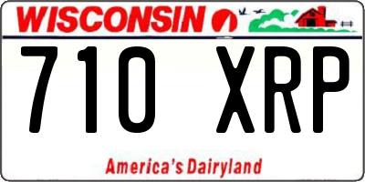 WI license plate 710XRP