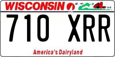 WI license plate 710XRR