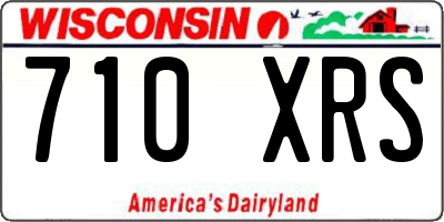 WI license plate 710XRS