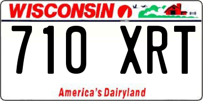 WI license plate 710XRT