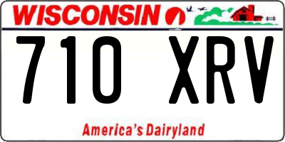 WI license plate 710XRV