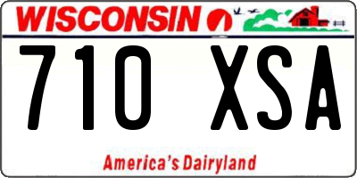 WI license plate 710XSA
