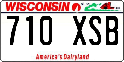 WI license plate 710XSB