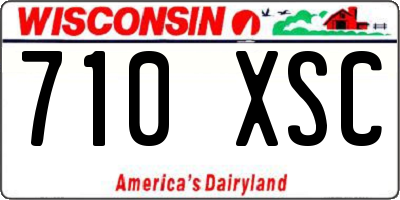 WI license plate 710XSC