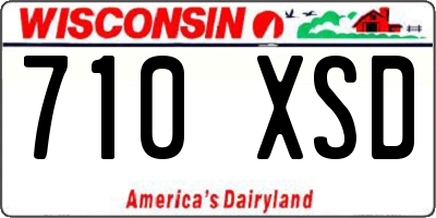 WI license plate 710XSD