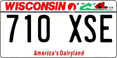 WI license plate 710XSE