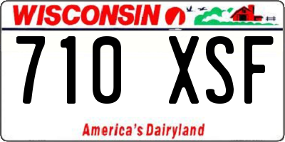 WI license plate 710XSF