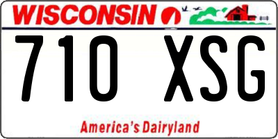 WI license plate 710XSG