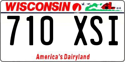 WI license plate 710XSI