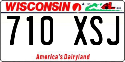 WI license plate 710XSJ