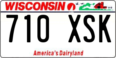 WI license plate 710XSK
