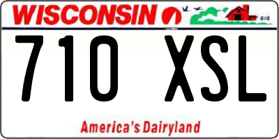 WI license plate 710XSL