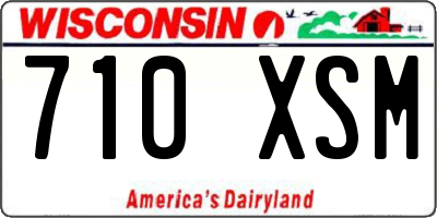 WI license plate 710XSM