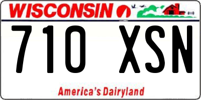 WI license plate 710XSN