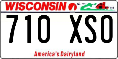 WI license plate 710XSO