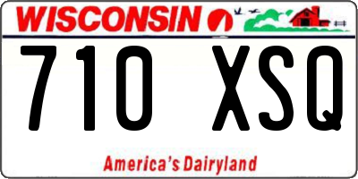 WI license plate 710XSQ