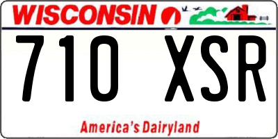 WI license plate 710XSR